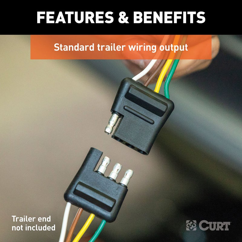 CURT 56190 Powered 3-to-2-Wire Splice-in Trailer Tail Light Converter, 4-Pin Wiring Harness - Image 4